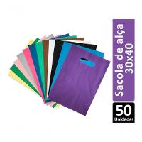 Sacolas Plasticas 30x40 Alça Boca De Palhaço 50un Promo - 5