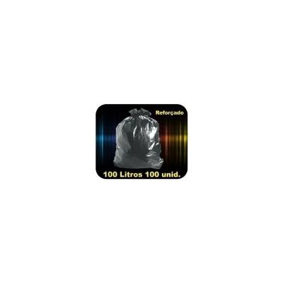 Sacos Pra Lixo De 100 Litros Reforçado- Pct C- 100 Un.-preto