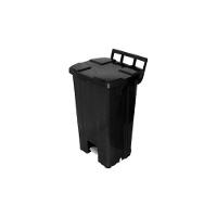 Lixeira Quadrada Plastica De 100 Litros Com Roda E Pedal - 1