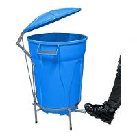 Lixeira Redonda 100 L Azul + Pedal De Aço Desmontável Jsn - 5