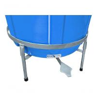 Lixeira Redonda 100 L Azul + Pedal De Aço Desmontável Jsn - 6