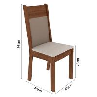 Kit 4 Cadeiras em MDF e MDP Madesa  - 11