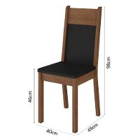 Kit 2 Cadeiras 4280 Madesa Rustic/preto - 7