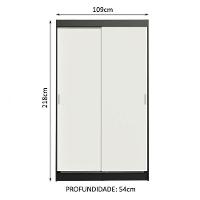 Guarda-roupa Solteiro 2 Portas de Correr 2 Gavetas Madesa