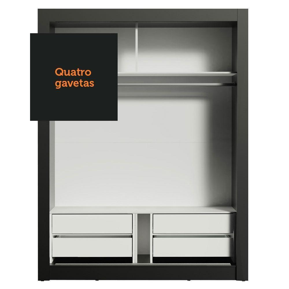 Guarda-roupa Solteiro Dallas Plus 2 Portas de Correr Madesa - 10