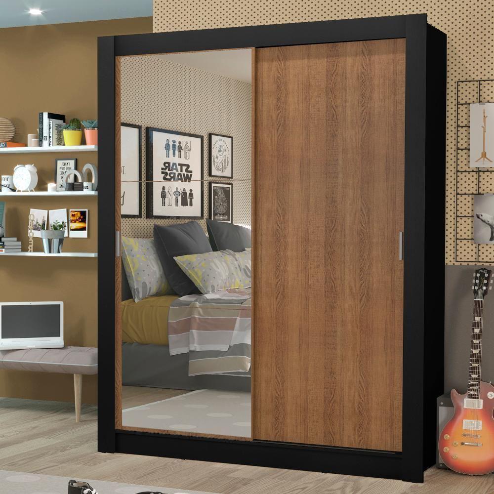 Guarda-roupa Solteiro Dallas Plus 2 Portas de Correr Madesa - 1