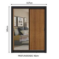 Guarda-roupa Solteiro Dallas Plus 2 Portas de Correr Madesa