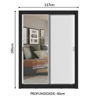 Guarda-roupa Solteiro Dallas Plus 2 Portas de Correr Madesa - 7