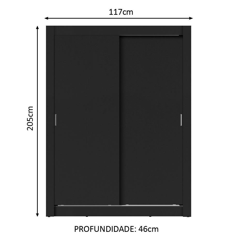 Guarda-roupa Solteiro Dallas Plus 2 Portas de Correr Madesa - 5