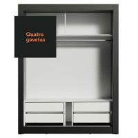 Guarda-roupa Solteiro Dallas Plus 2 Portas de Correr Madesa - 13