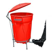 Lixeira Redonda 100l Vermelha+ Pedal De Aço Desmontável Jsn - 2