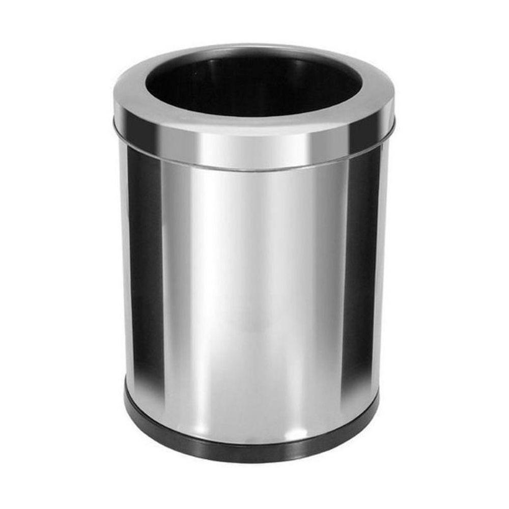 Lixeira Em Inox Com Aro Inox 13,5 Litros - 1