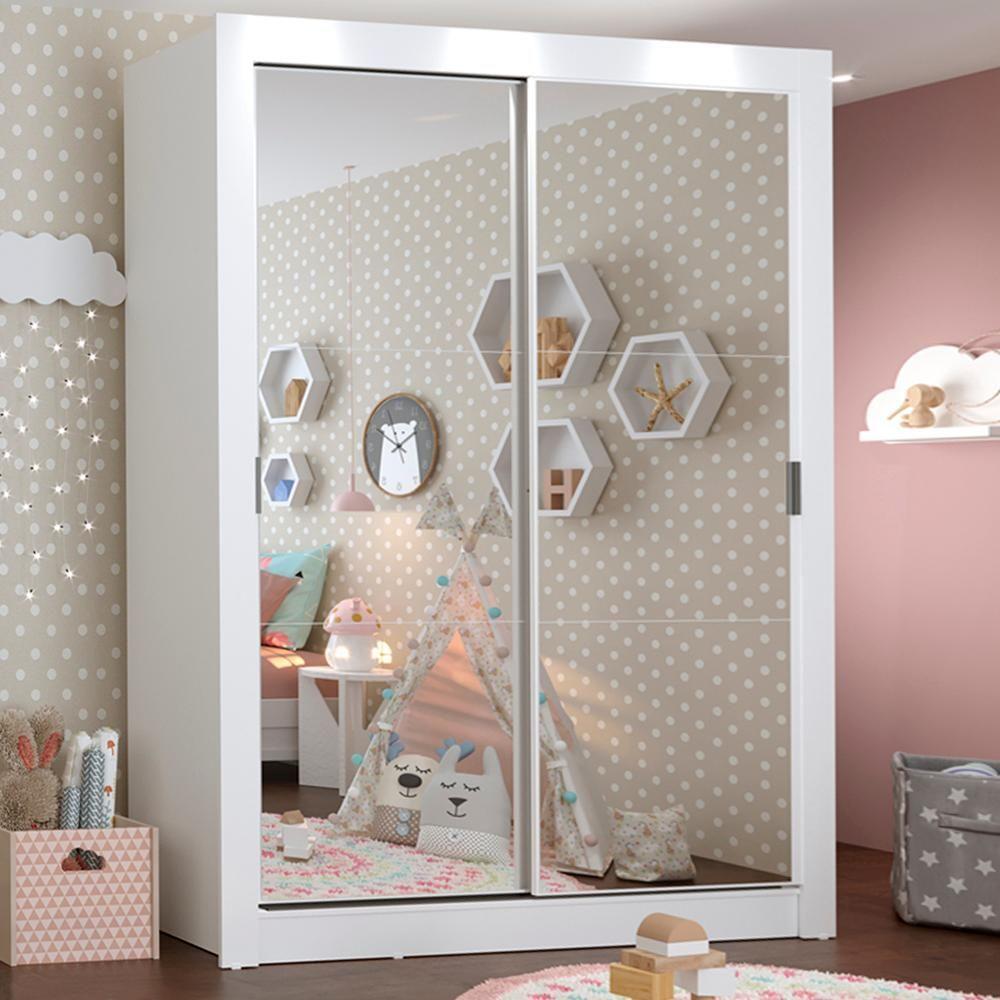 Guarda-roupa Infantil Madesa Bento 2 Portas De Correr De Espelho 2 Gavetas - 2