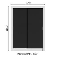 Guarda-roupa Solteiro Dallas Plus 2 Portas de Correr Madesa - 6