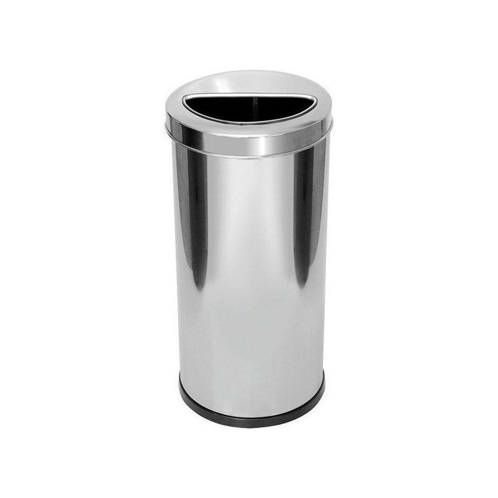 Lixeira Inox 22 Litros Com Aro Meia Lua - 1