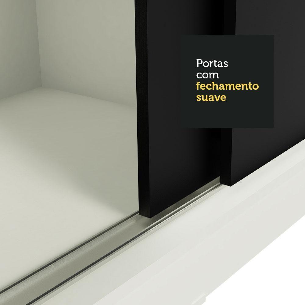 Guarda-roupa Solteiro 2 Portas de Correr 2 Gavetas Madesa - 9