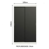 Guarda-roupa Solteiro 2 Portas de Correr 2 Gavetas Madesa