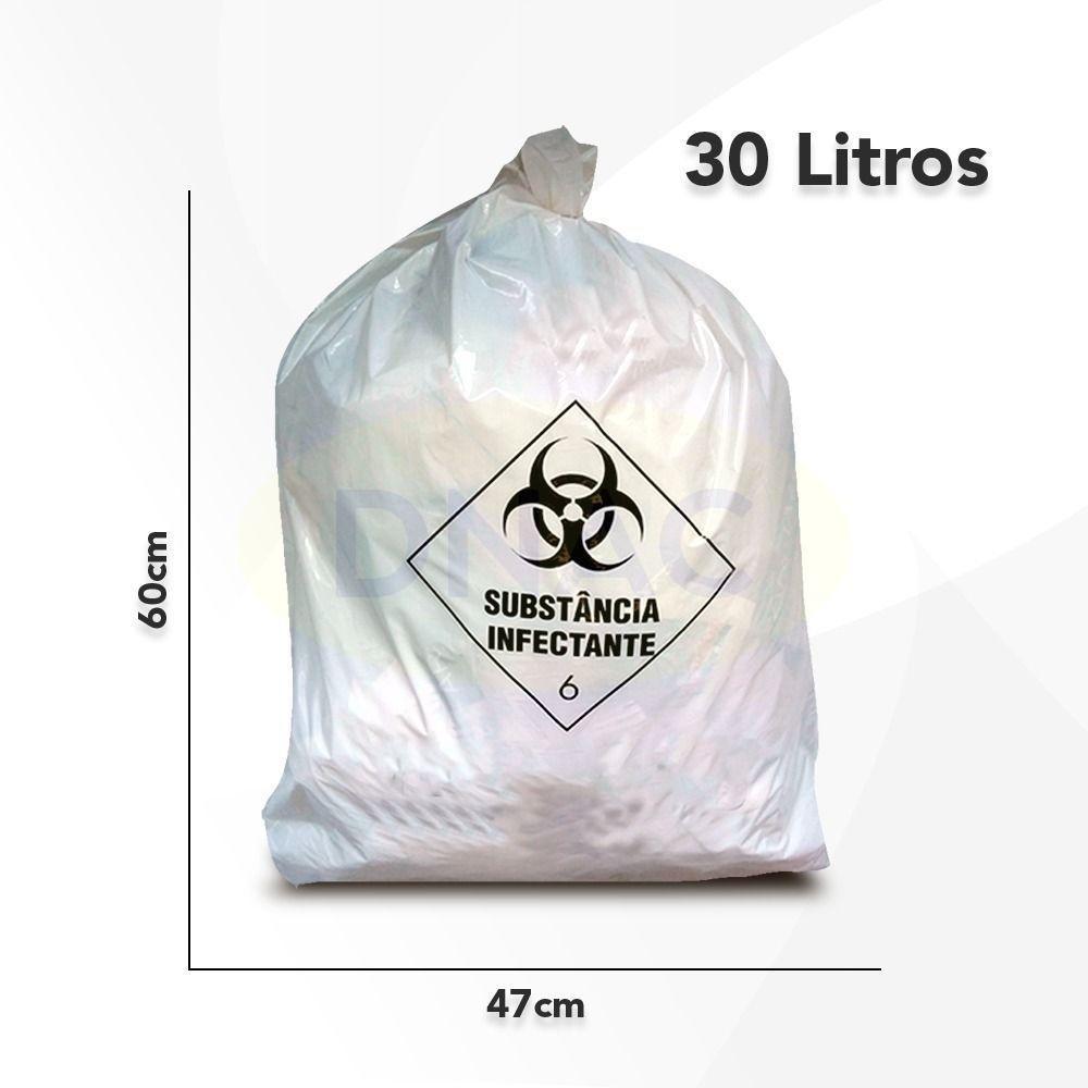 Saco De Lixo Infectante 6 Hospitalar Resíduo 30l Com 100un - 3