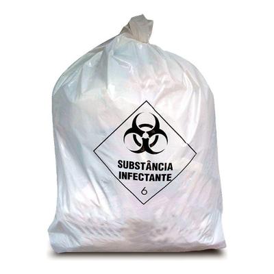 Saco De Lixo Infectante 6 Hospitalar Resíduo 30l Com 100un