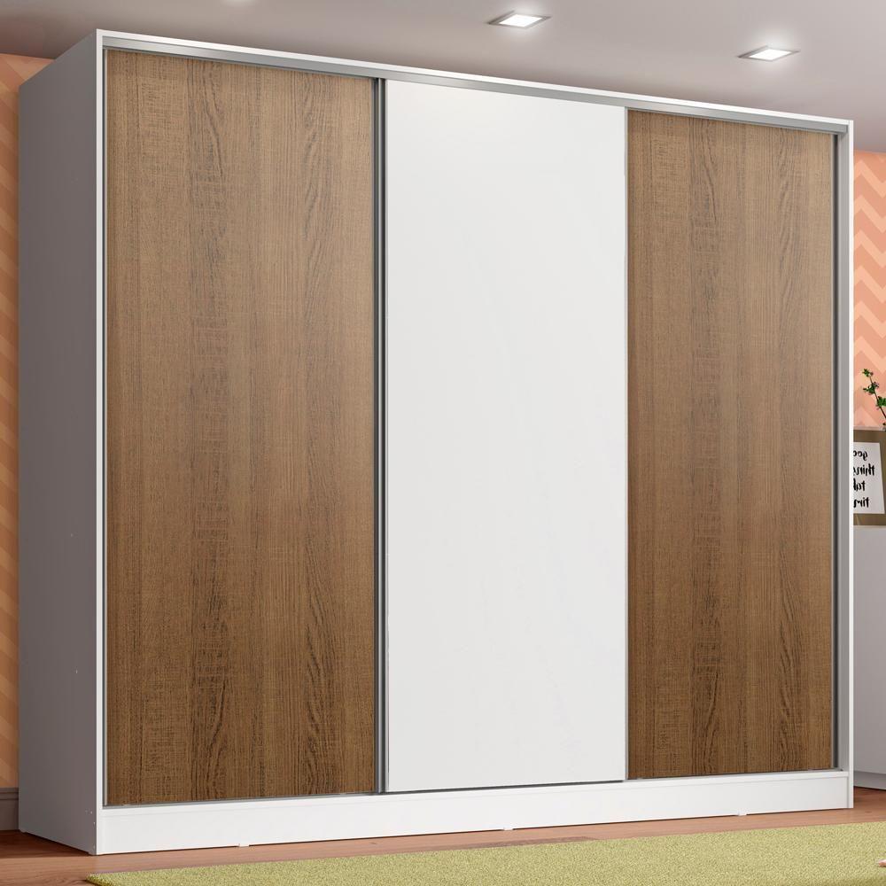 Guarda-Roupa Infantil Logan 3 Portas de Correr Madesa - 1