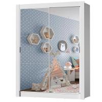 Guarda-roupa Infantil Madesa Enzo 2 Portas De Correr De Espelho