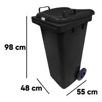 Conteiner Lixeira Plastico 120 Litros Com Rodas De 200mm - 2