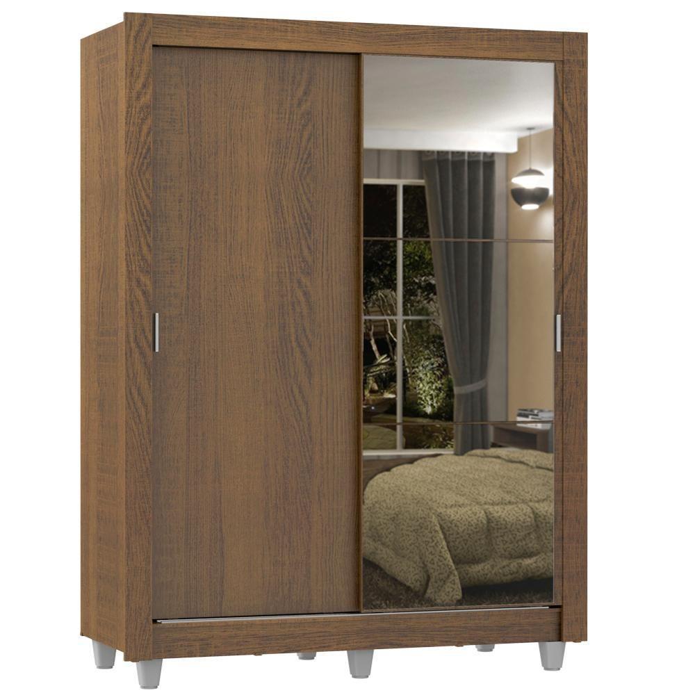 Guarda-Roupa Dallas Plus 2 Portas Correr 1 Espelho Madesa - 2