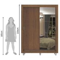 Guarda-Roupa Dallas Plus 2 Portas Correr 1 Espelho Madesa - 9