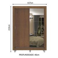 Guarda-Roupa Dallas Plus 2 Portas Correr 1 Espelho Madesa - 3