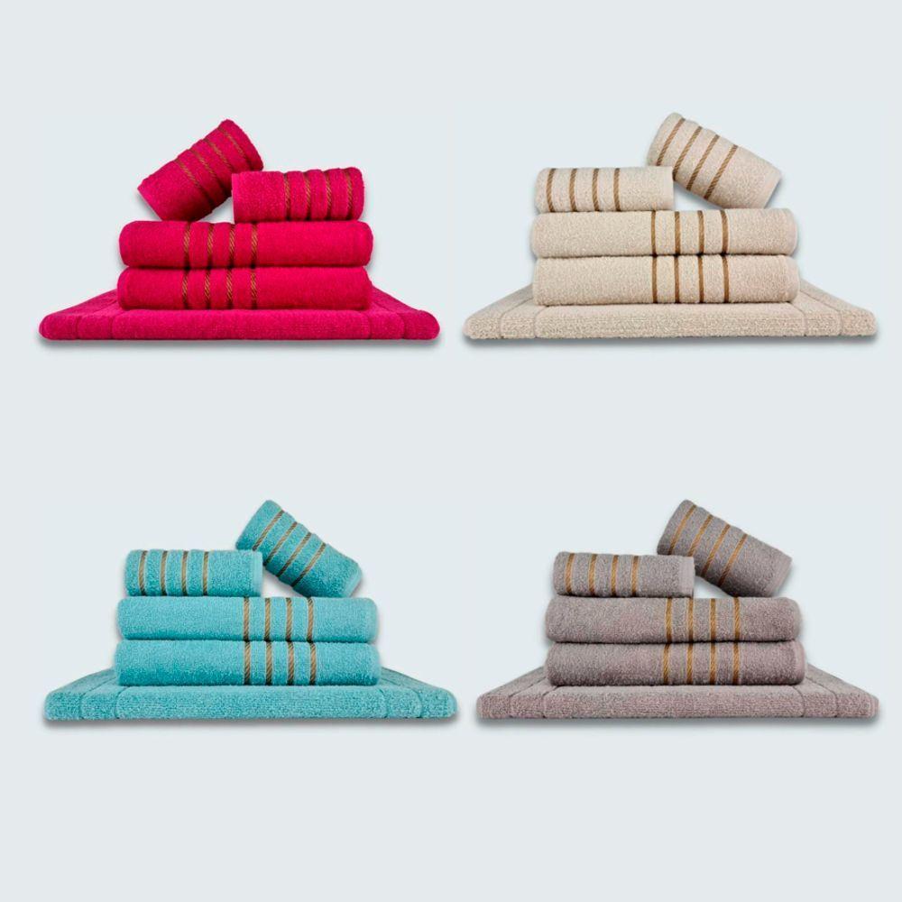 Jogo De Toalhas 20 Pçs Coleção Montreal 100% Algodão Rs+bg+vd+cz - 1