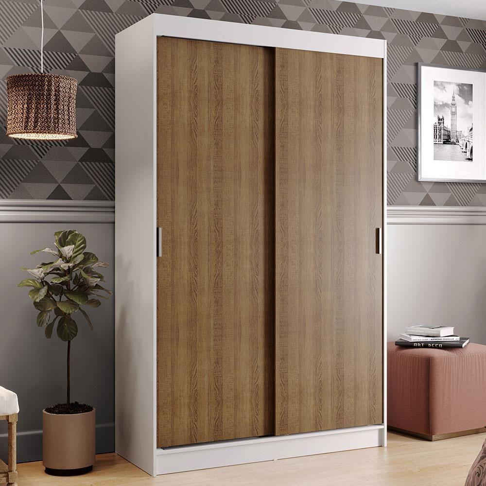 Guarda-roupa Solteiro 2 Portas de Correr 2 Gavetas Madesa - 1