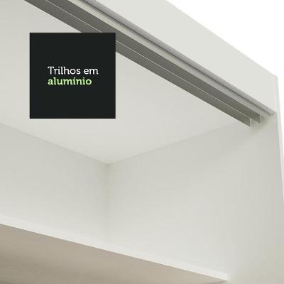 Guarda Roupa Casal Austin 4 Portas de Correr 3 Gavetas Branco Madesa