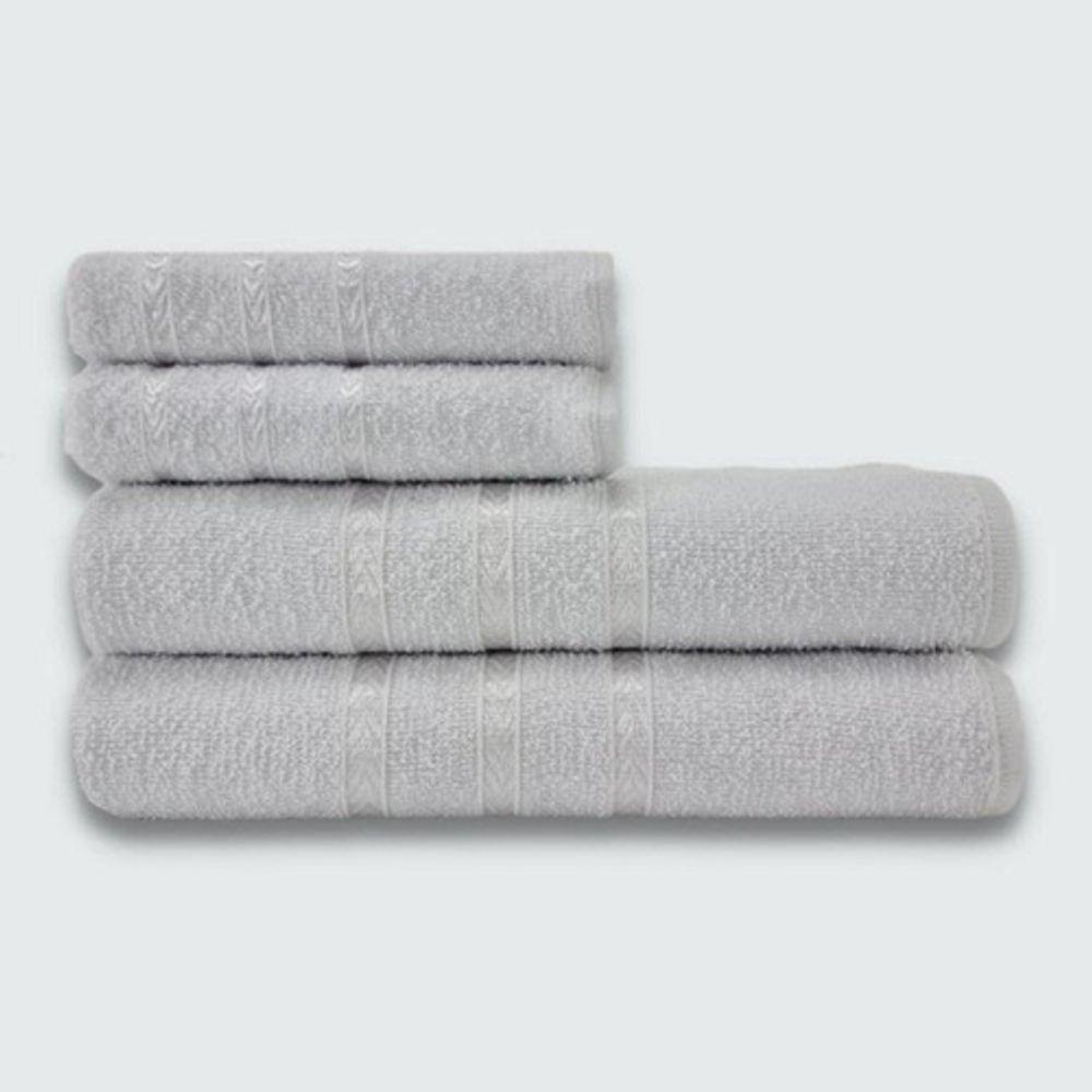 Jogo De Toalha 4 Peças Verona Luxo Beka 100% Algodão Branco - 1