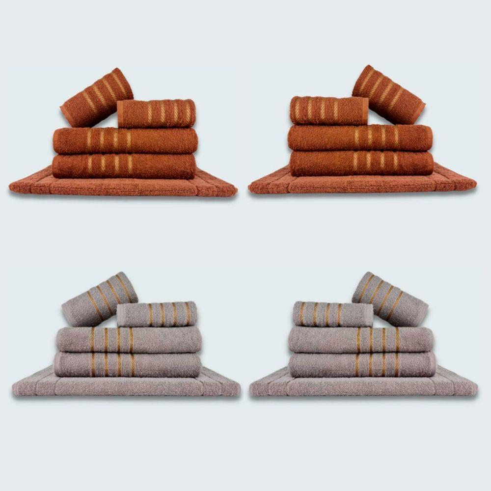 Jogo De Toalhas 20 Pçs Coleção Montreal 100% Algodão Mr+cz - 1