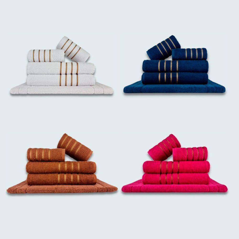 Jogo De Toalhas 20 Pçs Coleção Montreal 100% Algodão Br+az+mr+rs - 1