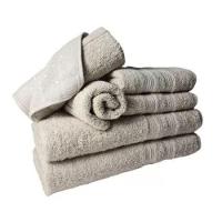 Jogo Toalhas 2 Banhos 2 Rostos 2 Pisos Grande Grossa Bege - 1