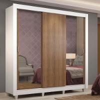 Guarda-roupa Casal Madesa 3 Portas de Correr Branco/rustic - 8