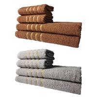 Kit 8 Toalhas Grossas E Grandes Montreal 4 Banhos 4 Rostos Marrom+cinza - 1