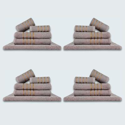 Jogo De Toalhas 20 Pçs Coleção Montreal 100% Algodão Cinza