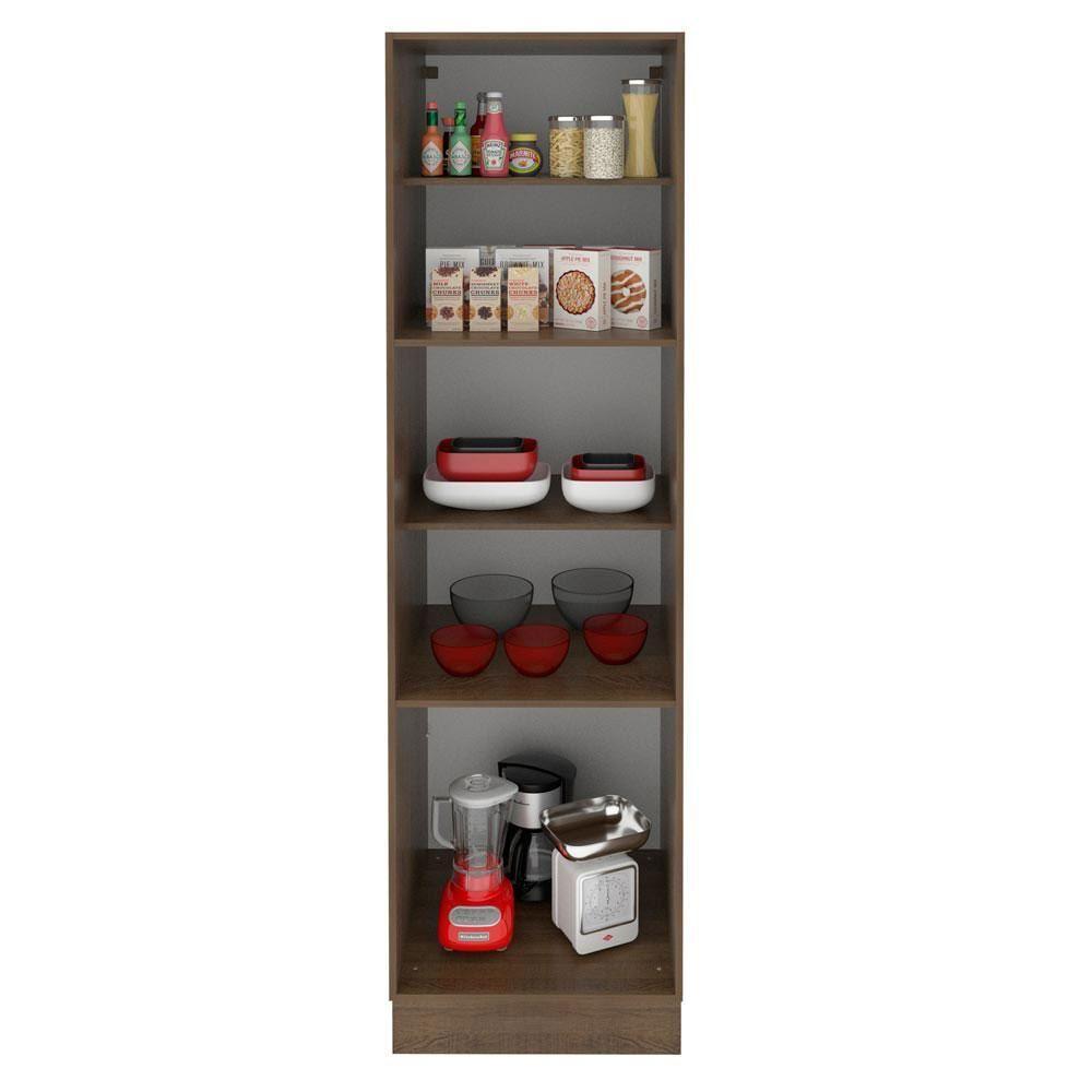 Paneleiro Madesa Lux 60 cm 3 Portas Rustic e Preto - 3