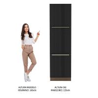 Paneleiro Madesa Lux 60 cm 3 Portas Rustic e Preto - 2