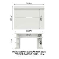 Mesa Para Computador Gamer e Painel Tv - Branco
