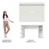 Mesa Para Computador Gamer e Painel Tv - Branco - 5