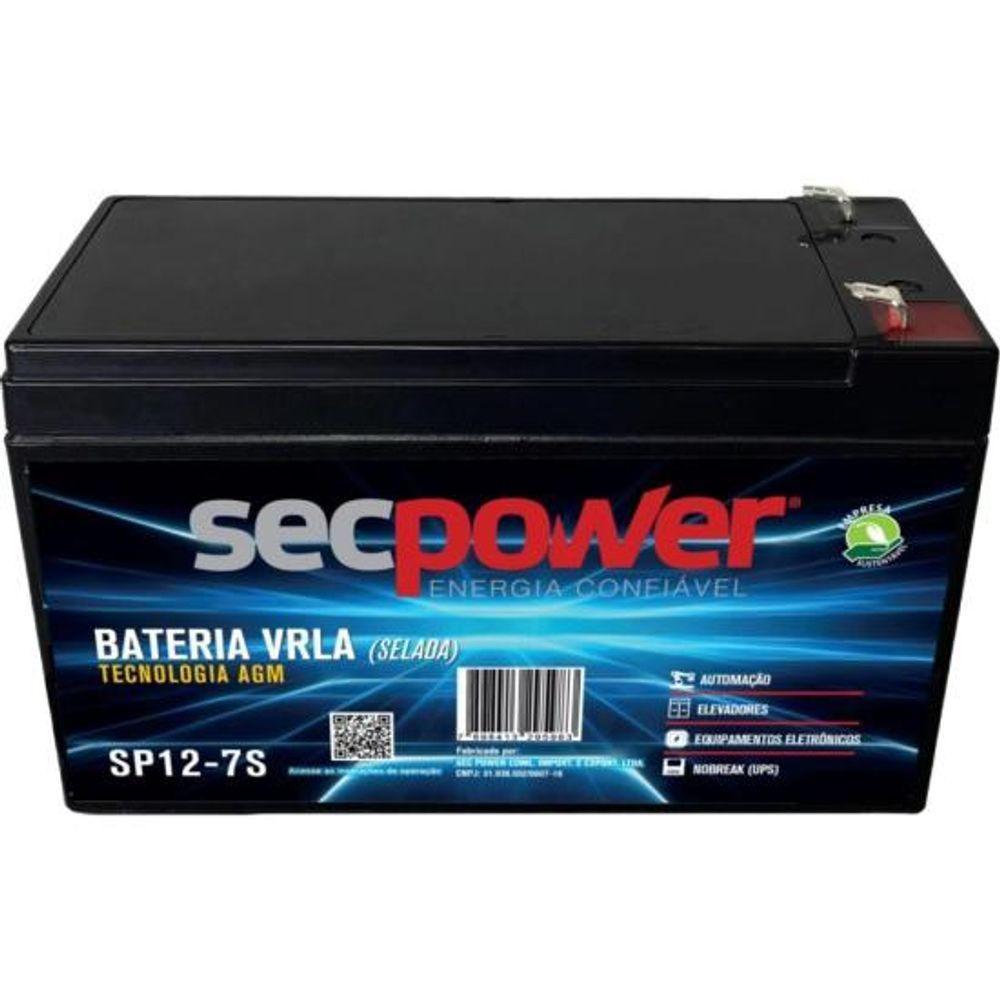Bateria Selada 12V 7ah SP12-7S Secpower - 3