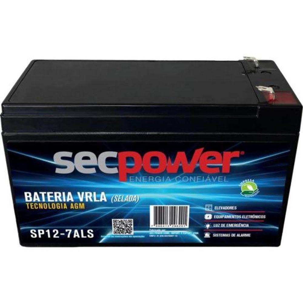 Bateria Selada 12V 7ah SP12-7ALS Secpower - 3