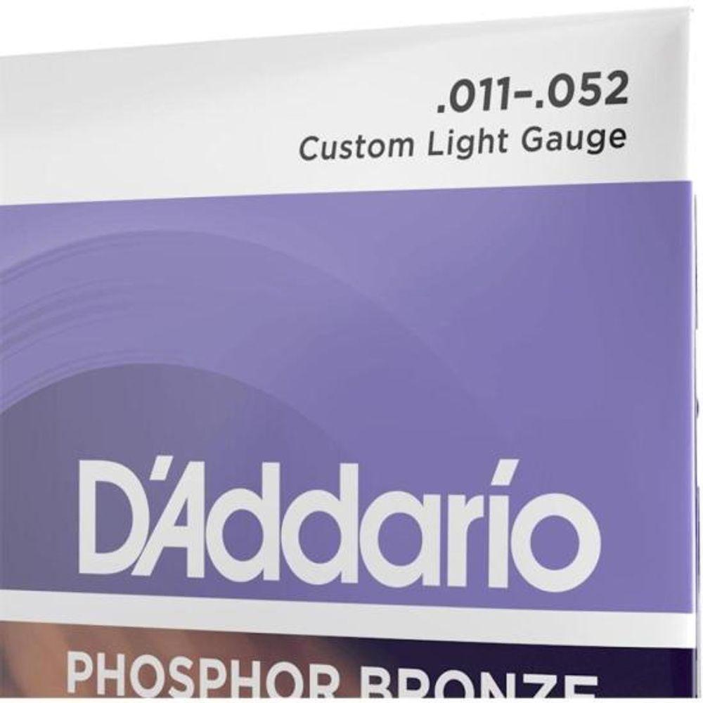 Encordoamento Violão Aço .011-.052 Phosphor Bronze Ej26 D Addario [f002] - 4