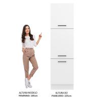 Paneleiro Agata 60 Cm 3 Portas - Branco Rustic/branco - 6