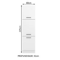 Paneleiro Agata 60 Cm 3 Portas - Branco Rustic/branco - 9