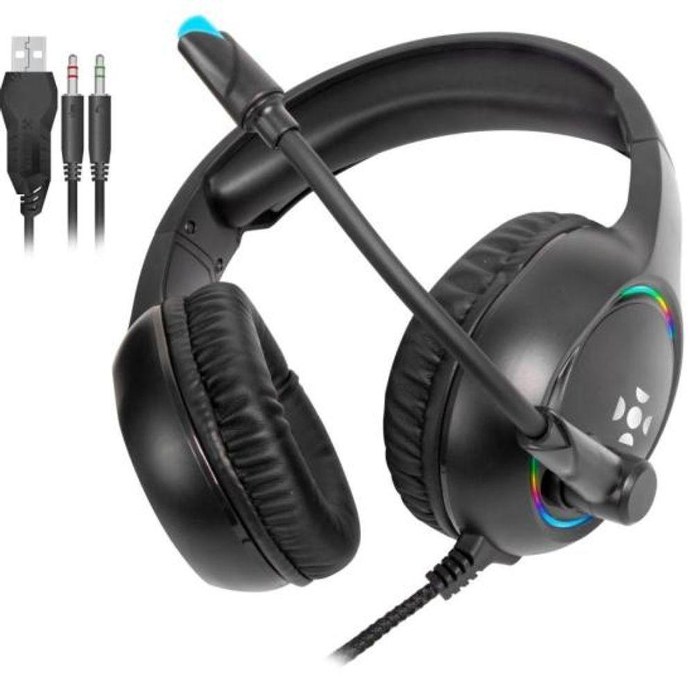Headset Gamer Fortrek Holt P2 + Usb Rgb Preto [f002] - 1