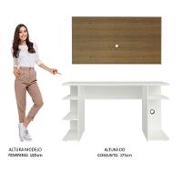 Mesa Para Computador Gamer e Painel Para Tv Até 50 - Branco - 3
